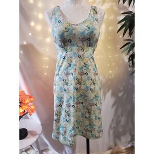 Patagonia Magnolia Spring Atoll Blue Floral Performance Dress Women's Size XS